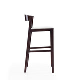 Klismos Barstool in Ivory and Dark Walnut (set of 2) by Manhattan Comfort at Eve Furniture