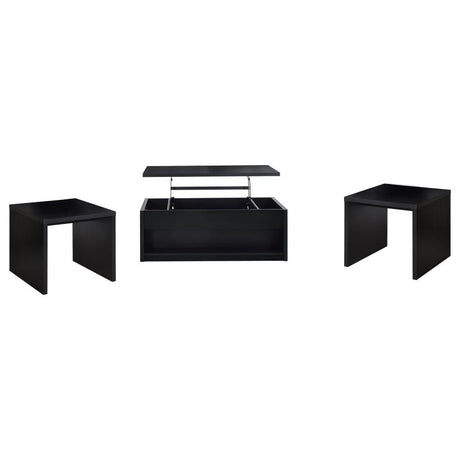 Knapp Black 3-Piece Lift Top Occasional Table Set by Coaster at Eve Furniture