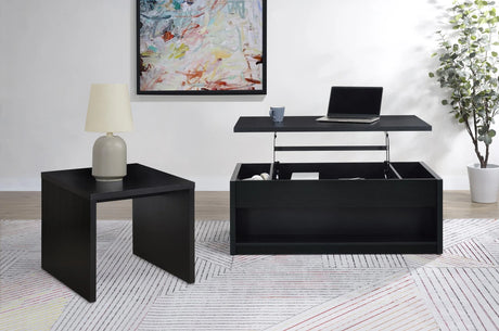 Knapp Black Square Side End Table by Coaster at Eve Furniture