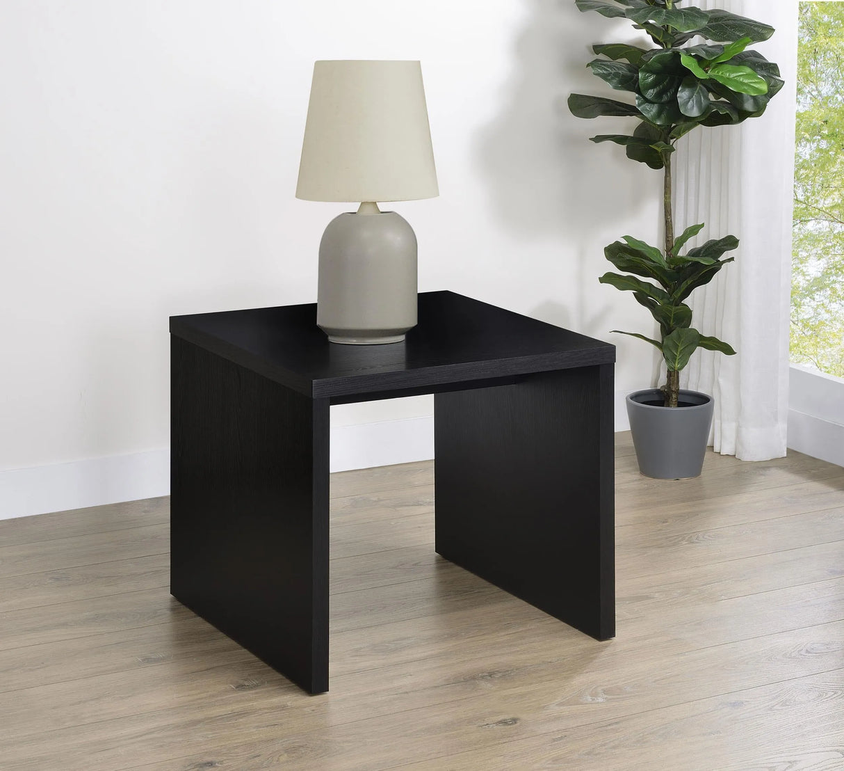 Knapp Black Square Side End Table by Coaster at Eve Furniture