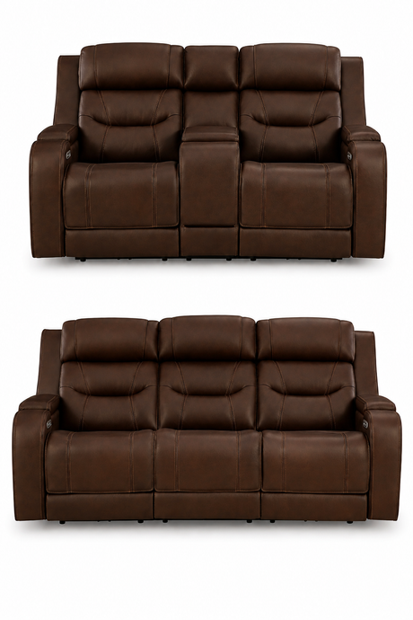 Knightington Brown Power Reclining Living Room Set by Ashley at Eve Furniture