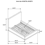 Knox Cream Upholstered Queen Platform Bed by Coaster at Eve Furniture