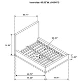 Knox Cream Upholstered Queen Platform Bed by Coaster at Eve Furniture