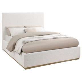 Knox Cream Upholstered Queen Platform Bed by Coaster at Eve Furniture