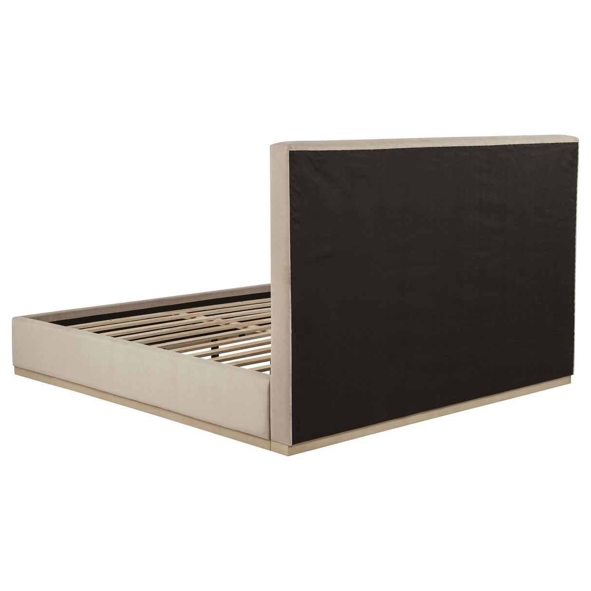 Knox Khaki Eastern King Fabric Upholstered Platform Bed by Coaster at Eve Furniture