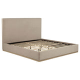 Knox Khaki Eastern King Fabric Upholstered Platform Bed by Coaster at Eve Furniture