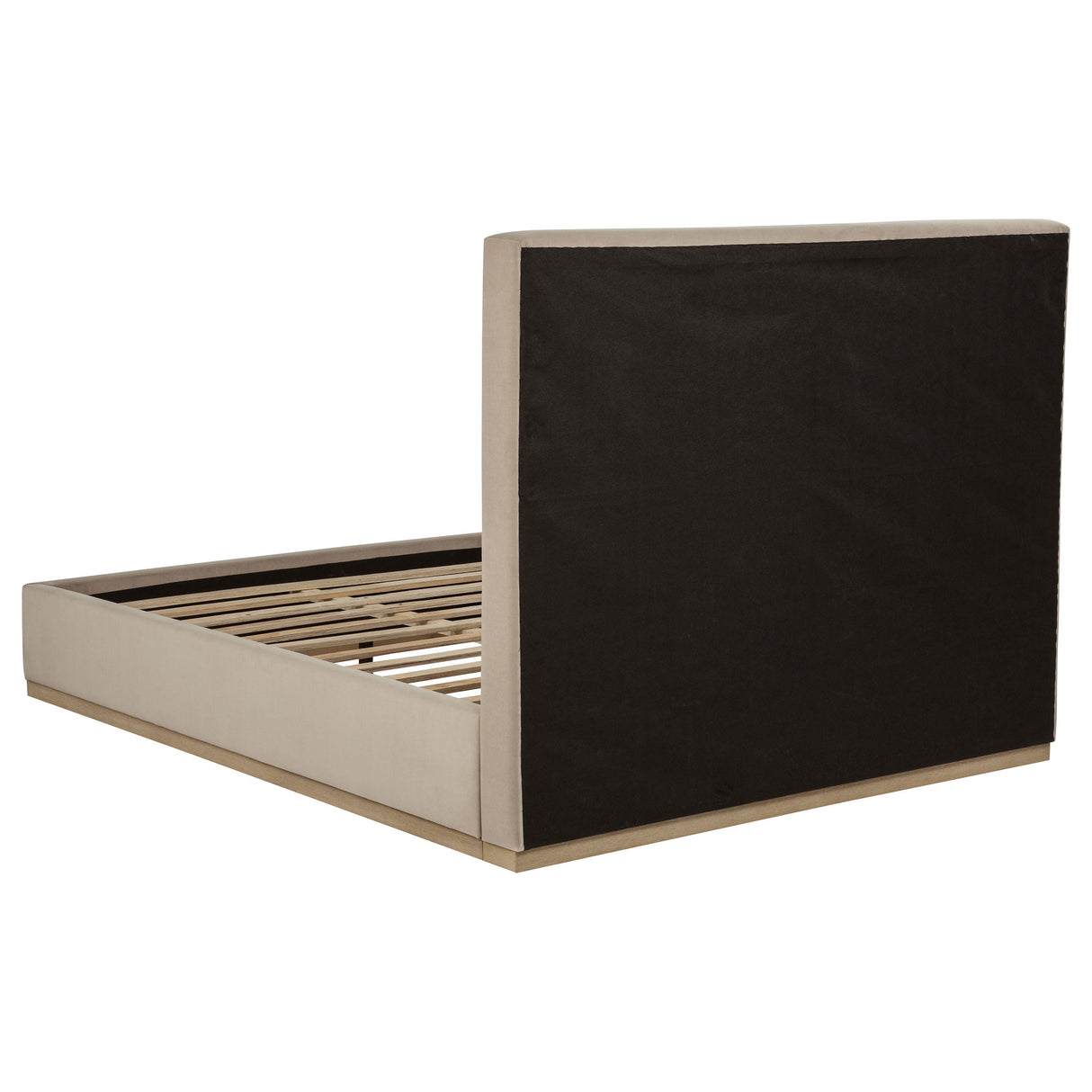 Knox Khaki Queen Fabric Upholstered Platform Bed by Coaster at Eve Furniture