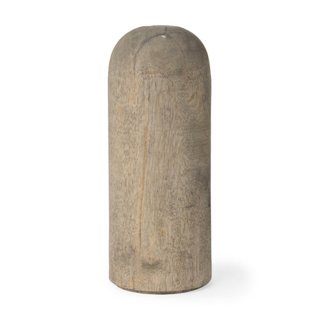 Knox Large Gray-Wash Wood Decorative Object by Mercana at Eve Furniture