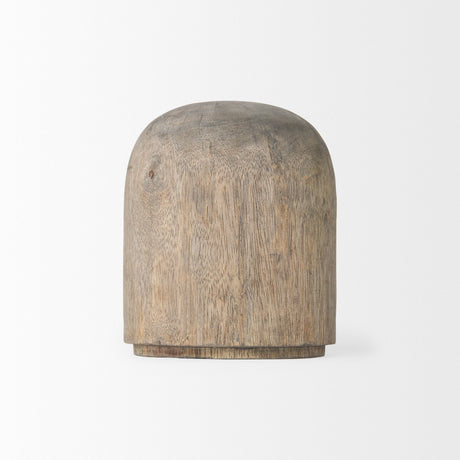 Knox Short Gray-Wash Wood Decorative Object by Mercana at Eve Furniture