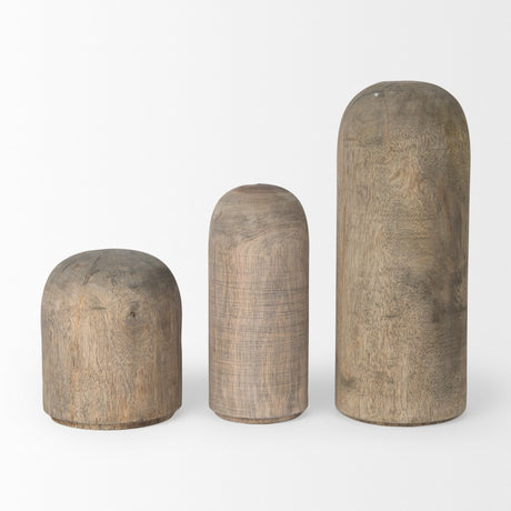 Knox Short Gray-Wash Wood Decorative Object by Mercana at Eve Furniture