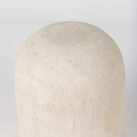 Knox Short White-Wash Wood Decorative Object by Mercana at Eve Furniture