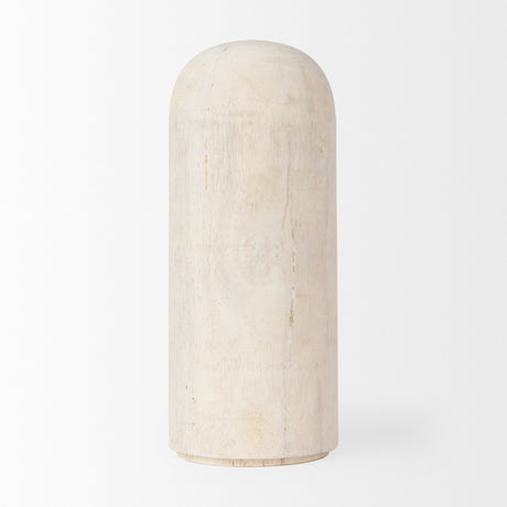 Knox Tall White-Wash Wood Decorative Object by Mercana at Eve Furniture