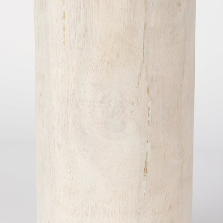 Knox Tall White-Wash Wood Decorative Object by Mercana at Eve Furniture