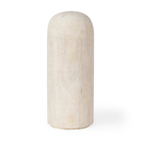 Knox Tall White-Wash Wood Decorative Object by Mercana at Eve Furniture