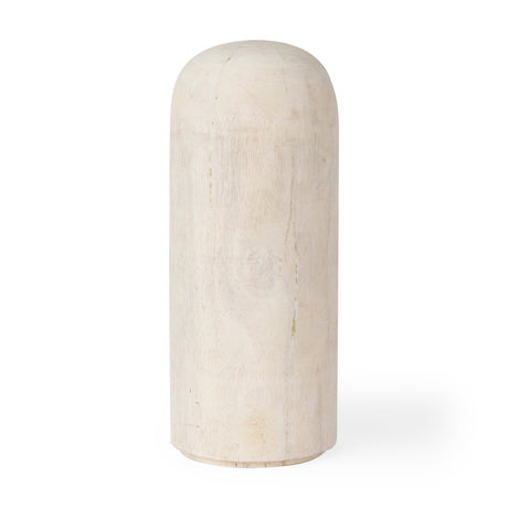 Knox Tall White-Wash Wood Decorative Object by Mercana at Eve Furniture