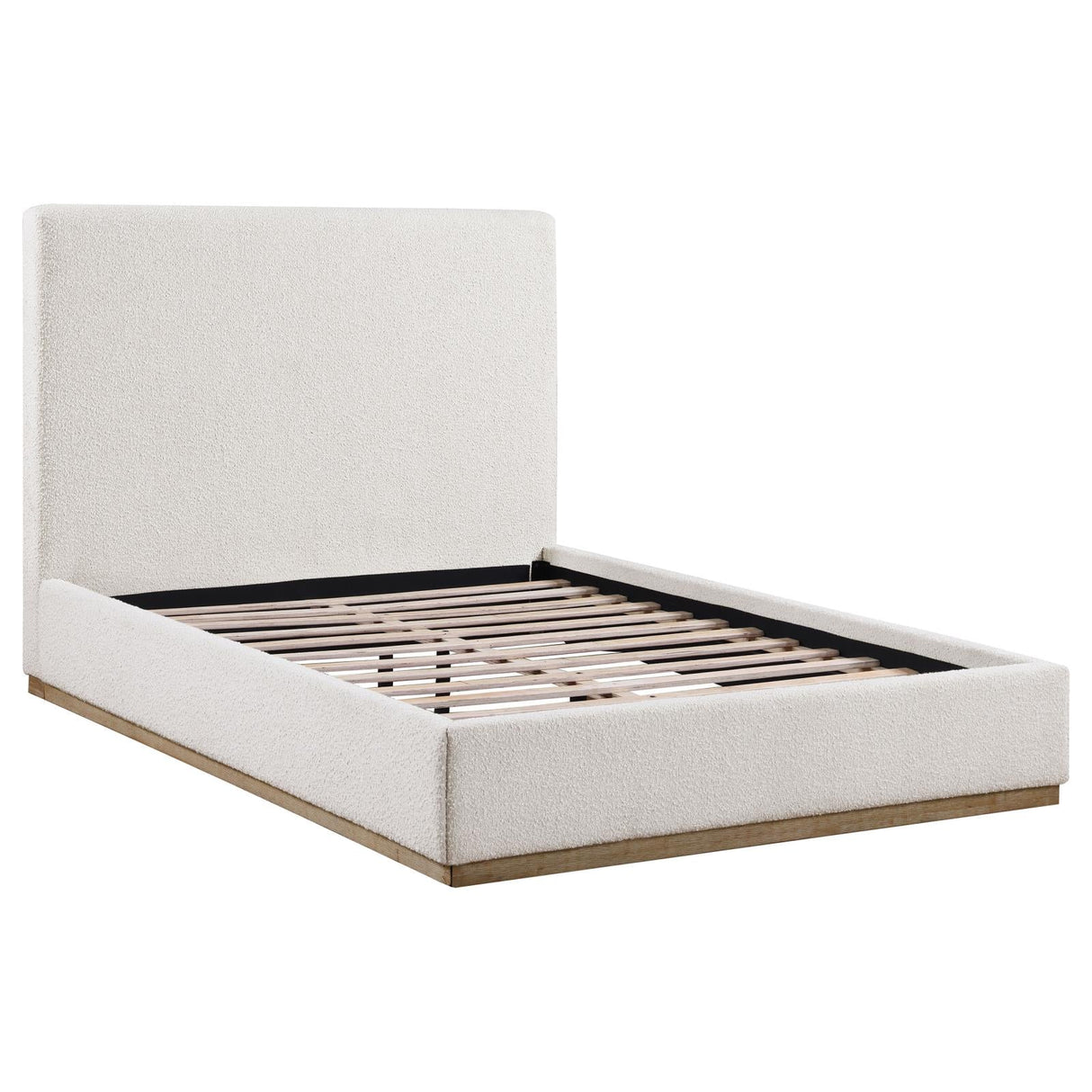 Knox Upholstered Queen Platform Bed Cream