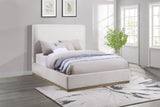 Knox Cream Upholstered Queen Platform Bed by Coaster at Eve Furniture