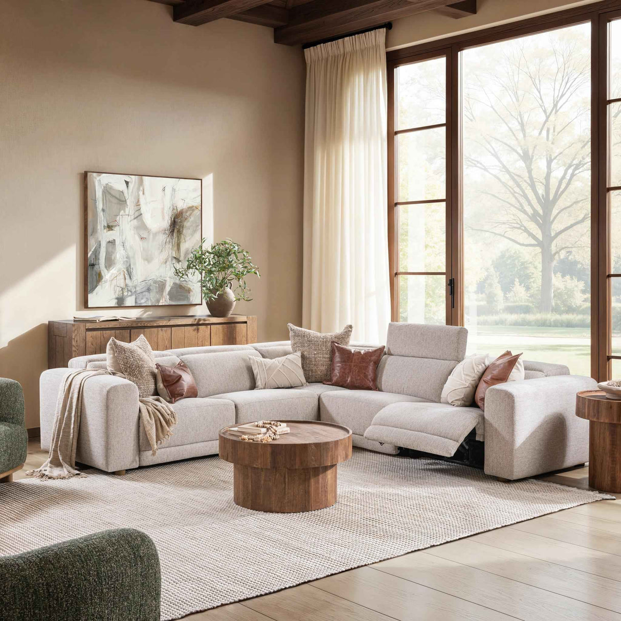 Knoxville Gray 5pc Power Recliner Sectional by Classic Home at Eve Furniture