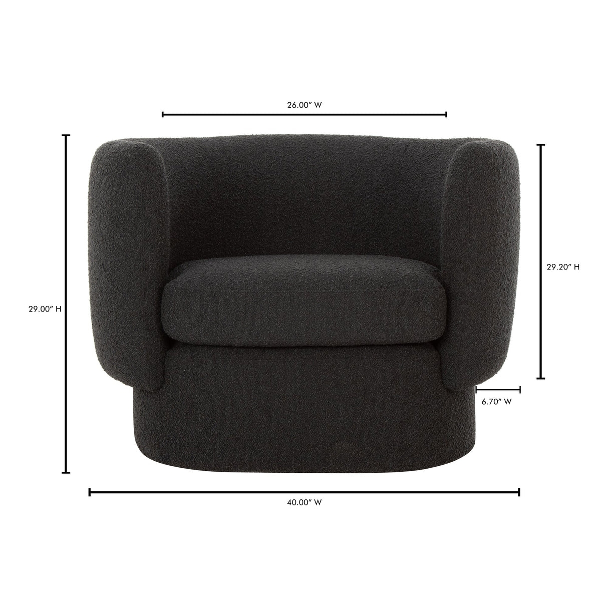 Koba Maya Black Chair by Moe's Home at Eve Furniture