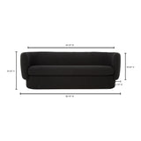 Koba Maya Black Sofa by Moe's Home at Eve Furniture