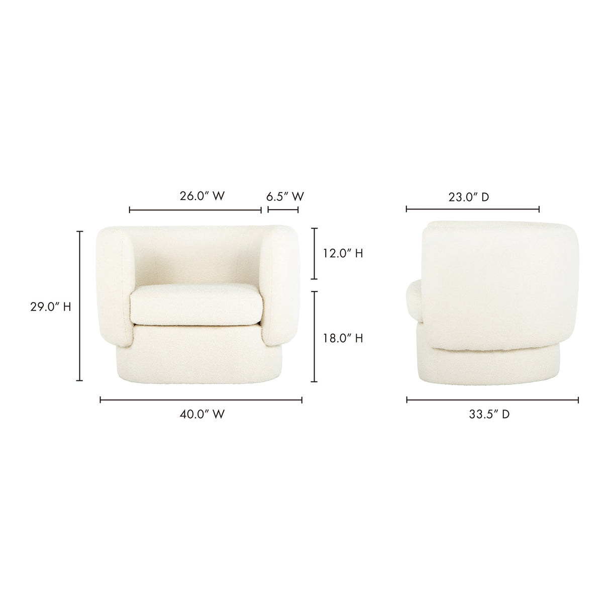 Koba Maya White Chair by Moe's Home at Eve Furniture