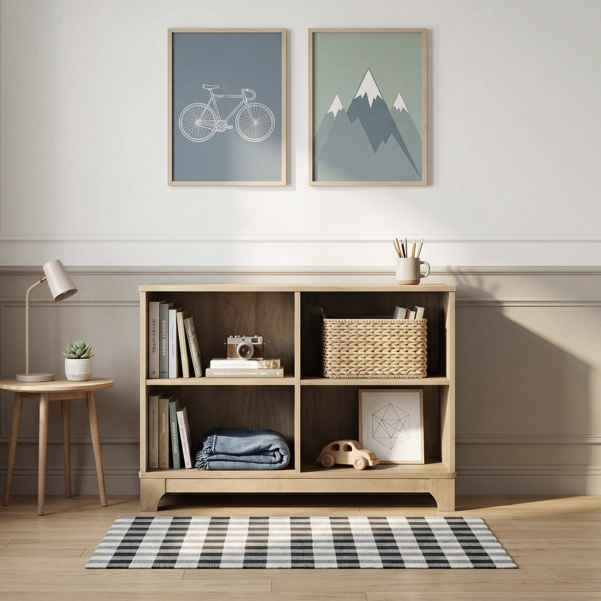 Koda Natural/Plum Twin/Twin Bunk Bed by Homelegance at Eve Furniture
