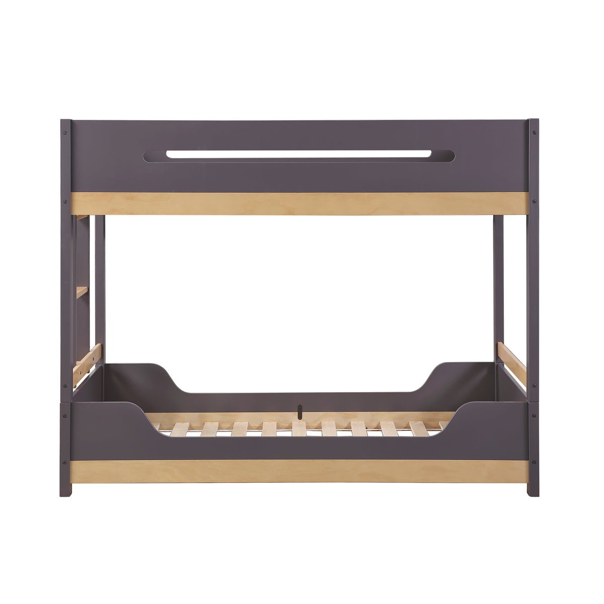 Koda Natural/Plum Twin/Twin Bunk Bed by Homelegance at Eve Furniture