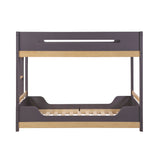 Koda Natural/Plum Twin/Twin Bunk Bed by Homelegance at Eve Furniture
