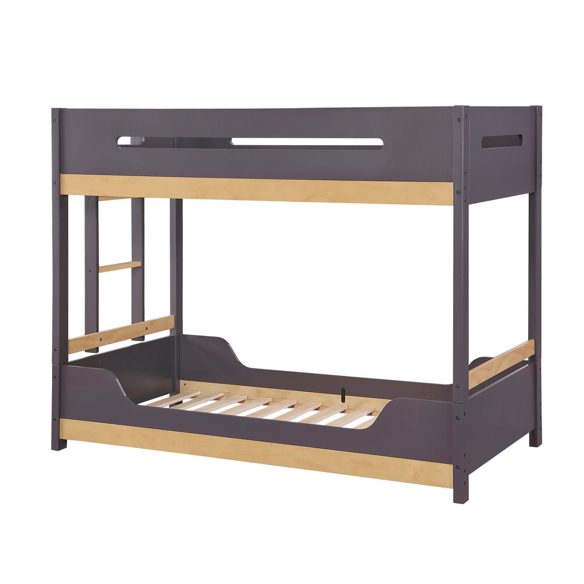 Koda Natural/Plum Twin/Twin Bunk Bed by Homelegance at Eve Furniture