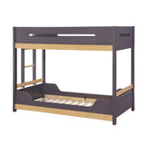 Koda Natural/Plum Twin/Twin Bunk Bed by Homelegance at Eve Furniture