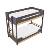 Koda Natural/Plum Twin/Twin Bunk Bed by Homelegance at Eve Furniture