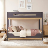 Koda Natural/Plum Twin/Twin Bunk Bed by Homelegance at Eve Furniture