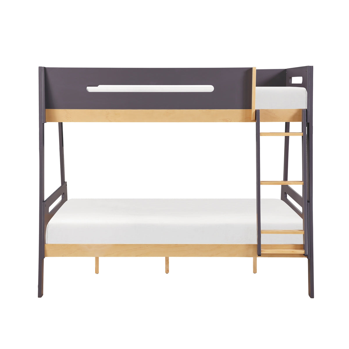 Koda Plum/Natural Twin/Full Bunk Bed by Homelegance at Eve Furniture