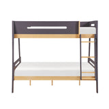 Koda Plum/Natural Twin/Full Bunk Bed by Homelegance at Eve Furniture