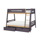 Koda Plum/Natural Twin/Full Bunk Bed by Homelegance at Eve Furniture
