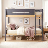 Koda Plum/Natural Twin/Full Bunk Bed by Homelegance at Eve Furniture