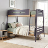 Koda Plum/Natural Twin/Full Bunk Bed by Homelegance at Eve Furniture