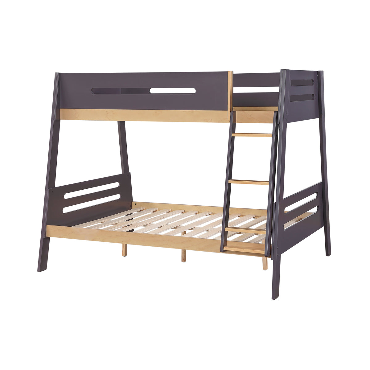 Koda Plum/Natural Twin/Full Bunk Bed by Homelegance at Eve Furniture