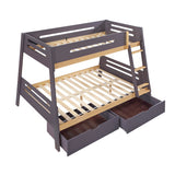 Koda Plum/Natural Twin/Full Bunk Bed by Homelegance at Eve Furniture
