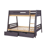 Koda Plum/Natural Twin/Full Bunk Bed by Homelegance at Eve Furniture