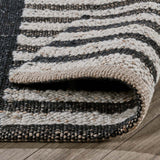 Kofu Stripe Natural/Black Rug by Classic Home at Eve Furniture