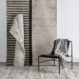 Kofu Stripe Natural/Black Rug by Classic Home at Eve Furniture