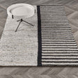 Kofu Stripe Natural/Black Rug by Classic Home at Eve Furniture