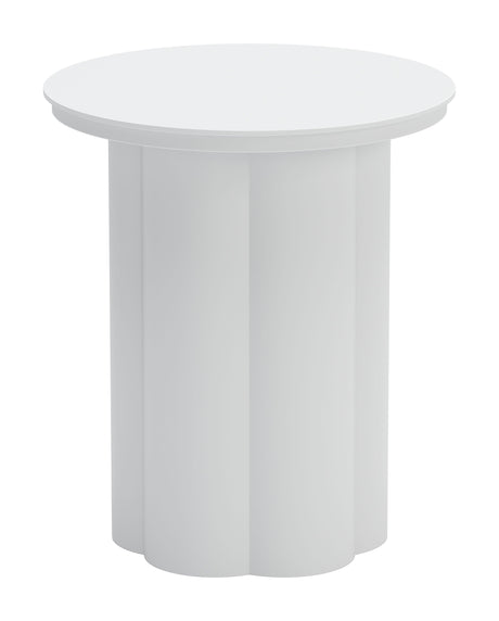 Kogur White Outdoor Side Table by Zuomod at Eve Furniture