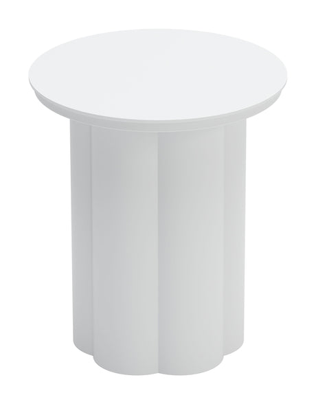 Kogur White Outdoor Side Table by Zuomod at Eve Furniture