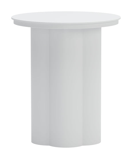 Kogur White Outdoor Side Table by Zuomod at Eve Furniture