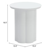 Kogur White Outdoor Side Table by Zuomod at Eve Furniture