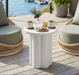 Kogur White Outdoor Side Table by Zuomod at Eve Furniture