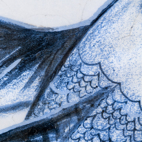 Koi Fish Blue I by Mercana Studio a Hand Embellished Textured Canvas by Mercana at Eve Furniture