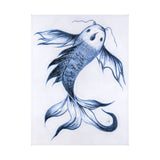 Koi Fish Blue I by Mercana Studio a Hand Embellished Textured Canvas by Mercana at Eve Furniture